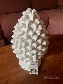 Pigna di ceramica bianca 32 cm Ceramicando