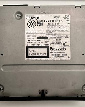 5G0035819A CENTRALINA MULTIMEDIALE AUTORADIO VW