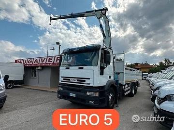 Magirus 260e39 e5 3 assi gru+cassone