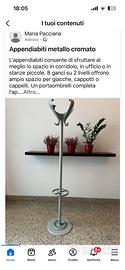 Appendiabiti in metallo 8 ganci
