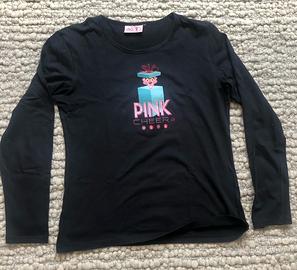 Maglietta maniche lunghe con stampa “Pantera Rosa”
