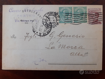 Cartolina antica,Ottolenghi,francobolli antichi