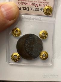 5 centesimi 1862 errore di conio