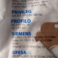 Sacchetti aspirapolvere compat. Siemens Big Bag 3l