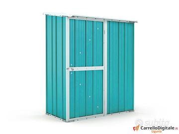 Casetta box giardino in Acciaio 155x100cm azzurro