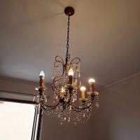 lampadario cristallo oro lampada casa sala barocco