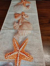 runner estivo marino stelle conchiglie tavolo