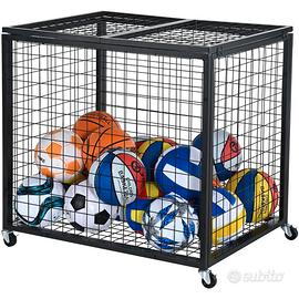 Carrello Gabbia Portaoggetti per Palline Sportive