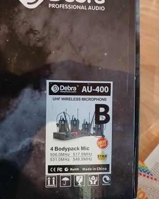 Sistema 4 Microfoni Wireless