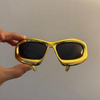 Occhiali da sole gialli retro vintage unisex