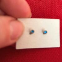 Orecchini Punto Luce Blu - Minimal