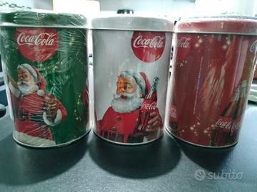 Set 3 scatole in latta Coca-cola 