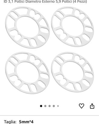 Distanziali  universali 0,5 cm per  4,  5 , 6 fori