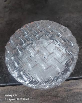 plafoniera com vetro intrecciato diametro 24 cm 