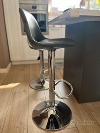 Set di 4 sgabelli girevoli in ecopelle