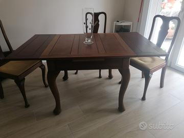 Tavolo 1800 inglese stile Queen Anne  90x90