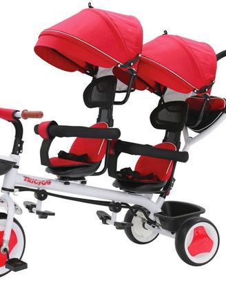 Passeggino Triciclo Gemellare con sedile girevole