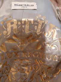 Giacca di pelle beige/ tortora