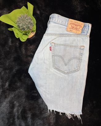 Vintage Short Jeans Levi's 501, Blue Jeans Y2K