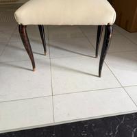 Pouf in legno e tessuto