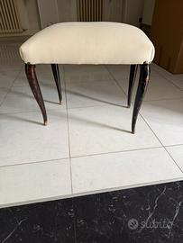 Pouf in legno e tessuto