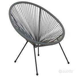 Set da 2 sedie poltrona con corde