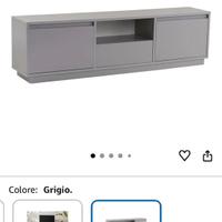 Supporto per TV, melammina, Grigio,