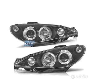 FARI PEUGEOT 206 98-08 ANGEL EYES FONDO NERO