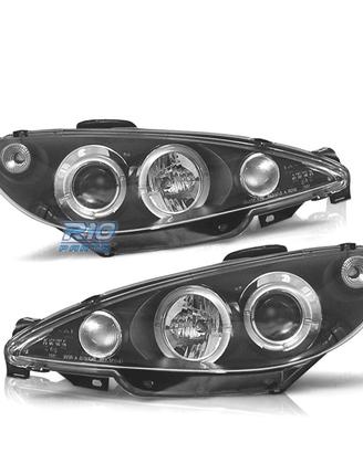 FARI PEUGEOT 206 98-08 ANGEL EYES FONDO NERO