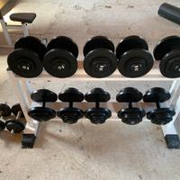 Manubri pesi rastrelliera