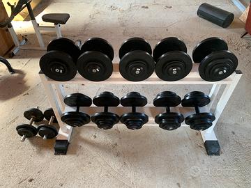 Manubri pesi rastrelliera