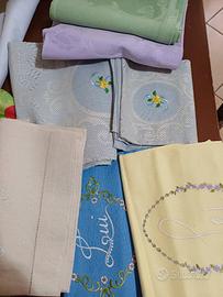 8 asciugamani corredo lino