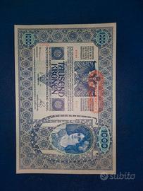Banconota 1000 Corone Austro Ungarica 1902 - WW1