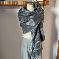 Sciarpone grigio 100% viscosa