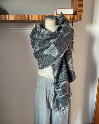 Sciarpone grigio 100% viscosa