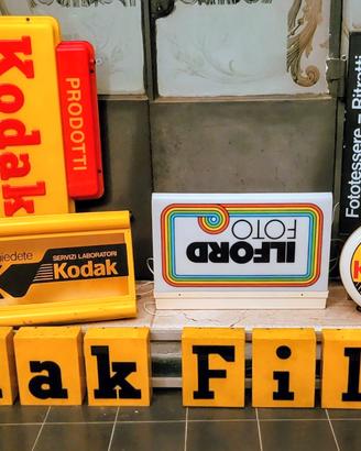 Insegne luminose Polaroid Kodak Ilforfd 3M vintage