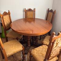 Tavolo rotondo allungabile + 6 sedie coordinate