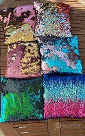 set 6 cuscini paillettes