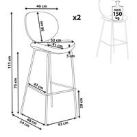 Tre Sgabelli bianchi in  boucle