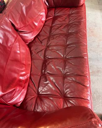 Divani bordeaux in pelle di primo fiore