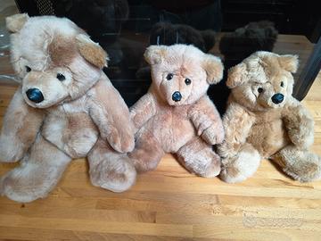 peluche mamma orso e 2 orsetti 