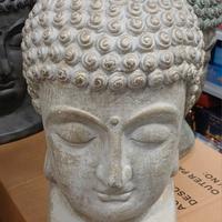 TESTA BUDDA  AVORIO DECORATIVA IN FIBRA D'ARGILLA 