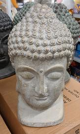 TESTA BUDDA  AVORIO DECORATIVA IN FIBRA D'ARGILLA 