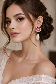 Orecchini clip con perla raffinati e luminosi