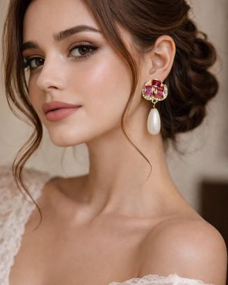 Orecchini clip con perla raffinati e luminosi