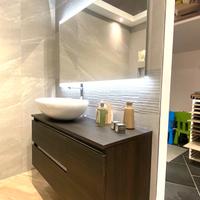 Mobile bagno finitura rovere scuro 162x45