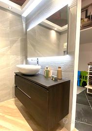 Mobile bagno finitura rovere scuro 162x45