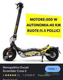 Monopattino Ducati Scrambler Cross-e Sport, 500W