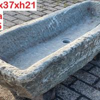 Lavabo lavello lavandino rustico in pietra 2