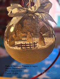 Sfera Natalizia in Plexiglass Chiusa - Presepe